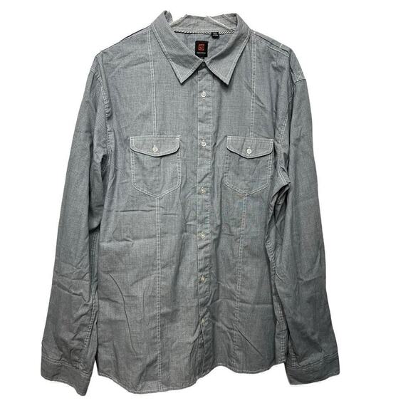 Ocean Current Men's Long Sleeve Button Down Shirt Gray XXL - Picture 1 of 7